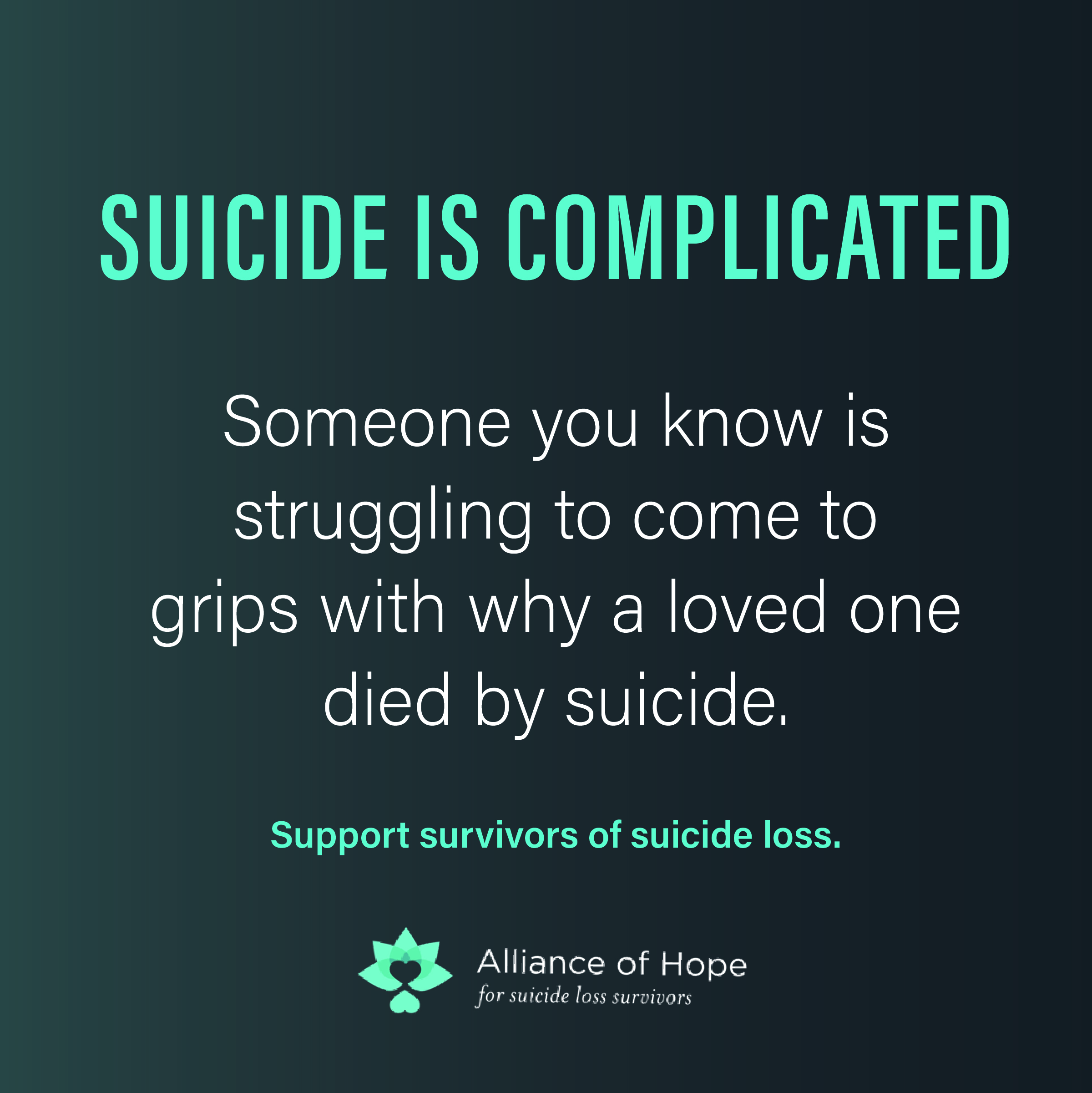 suicide is complicated